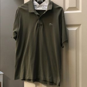 Green Lacoste polo